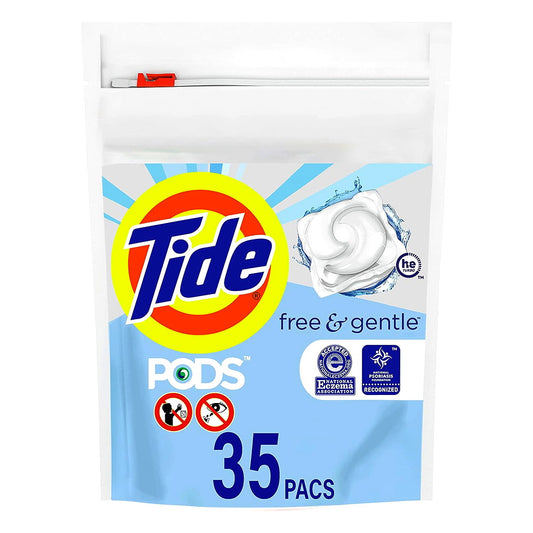 Tide Laundry Detergent Pods, Free And Gentle, 35 Ea