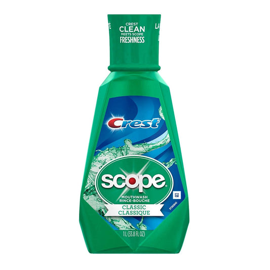 Crest Scope Classic Mouthwash, Original Formula, 1 L