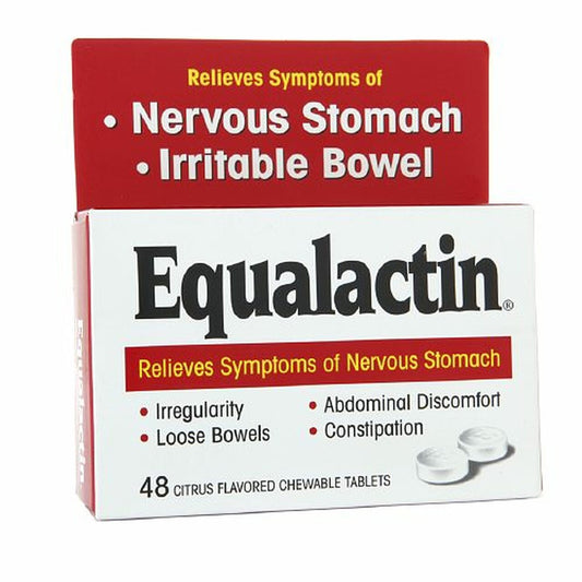 Equalactin Nervous Stomach Relief Citrus Flavored Chewable Tablets - 48 Ea