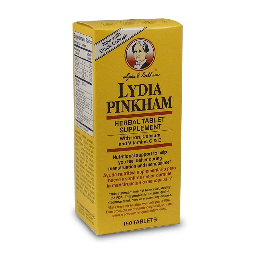 Lydia Pinkham Herbal Supplement Tablets For Menstruation And Menopause Support, 150 Count