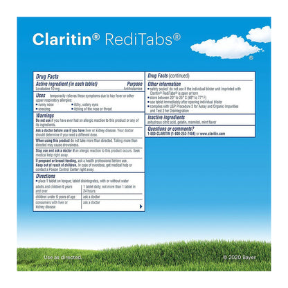 Claritin Adult'S Indoor & Outdoor Allergy Relief Reditabs - 30 Ea