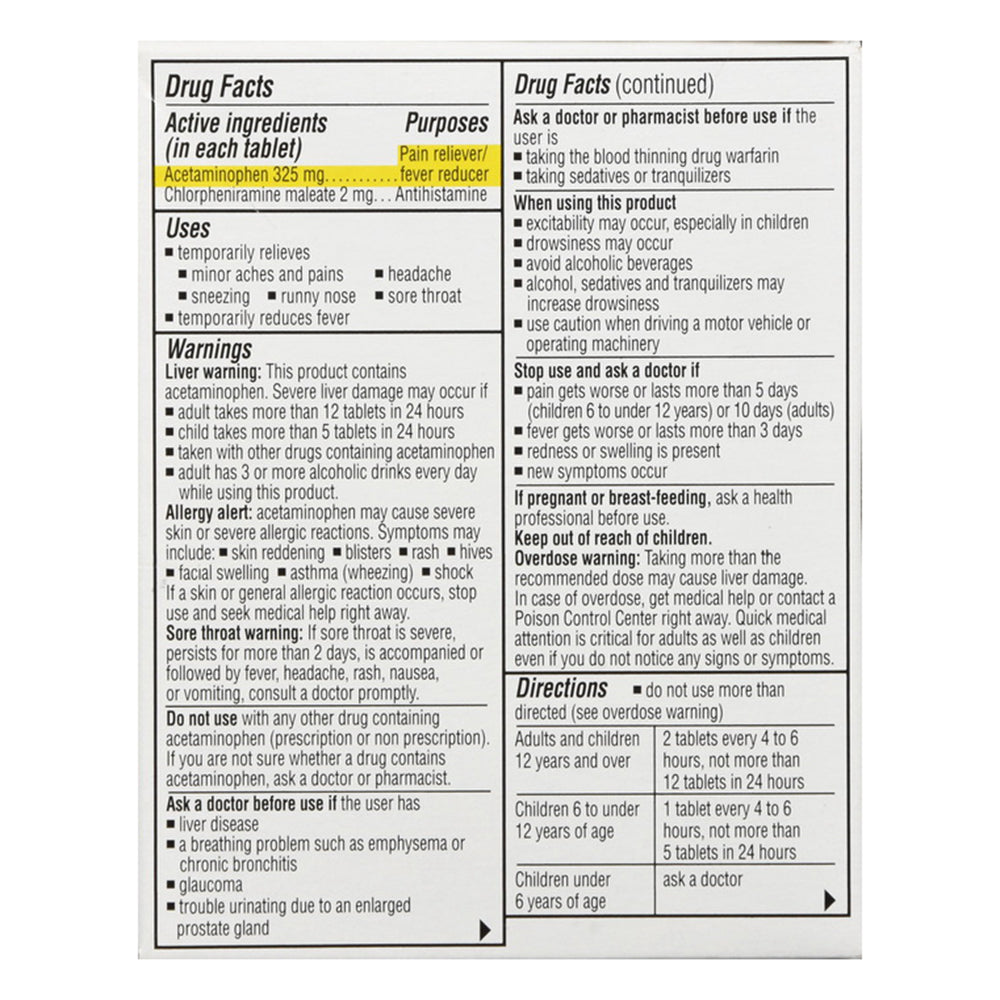 Coricidin Hbp Cold & Flu Relief Tablets - 10 Ea