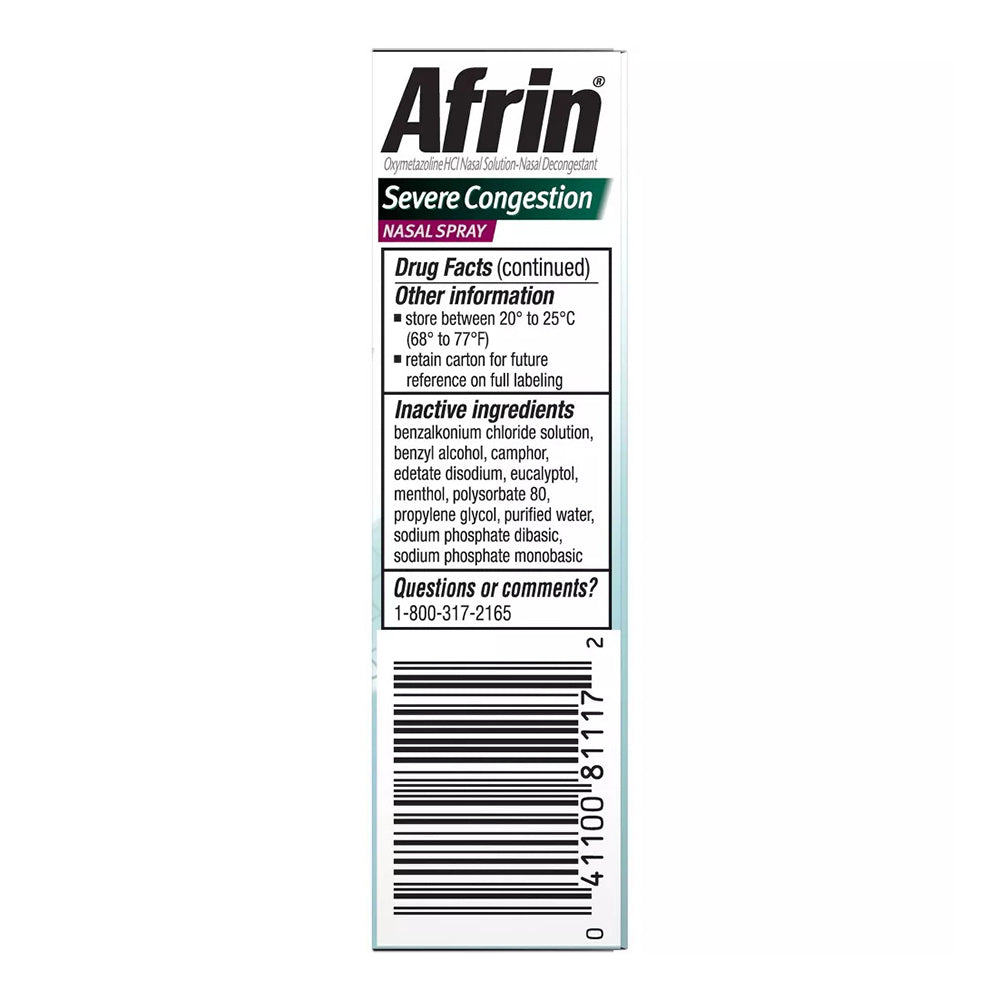 Afrin Severe Congestion Nasal Spray - 0.5 Oz