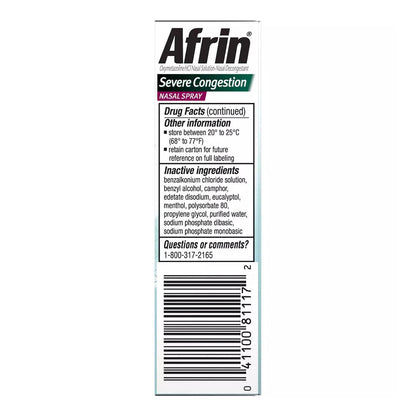 Afrin Severe Congestion Nasal Spray - 0.5 Oz