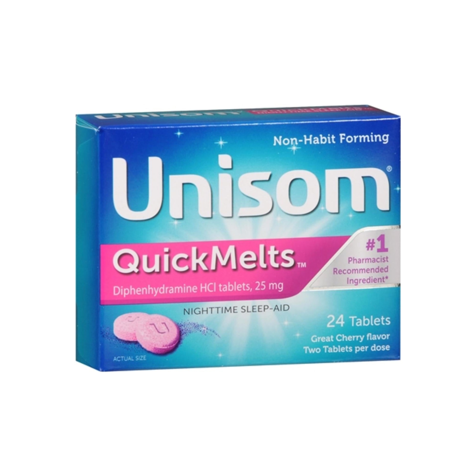 Unisom Sleepmelts Cherry Flavor 24 Each