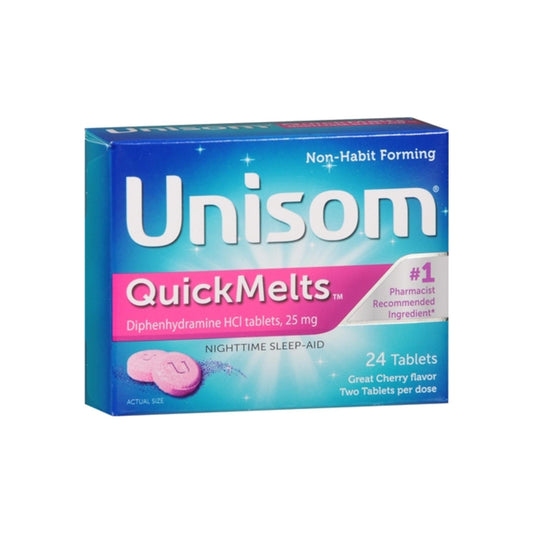 Unisom Sleepmelts Cherry Flavor 24 Each