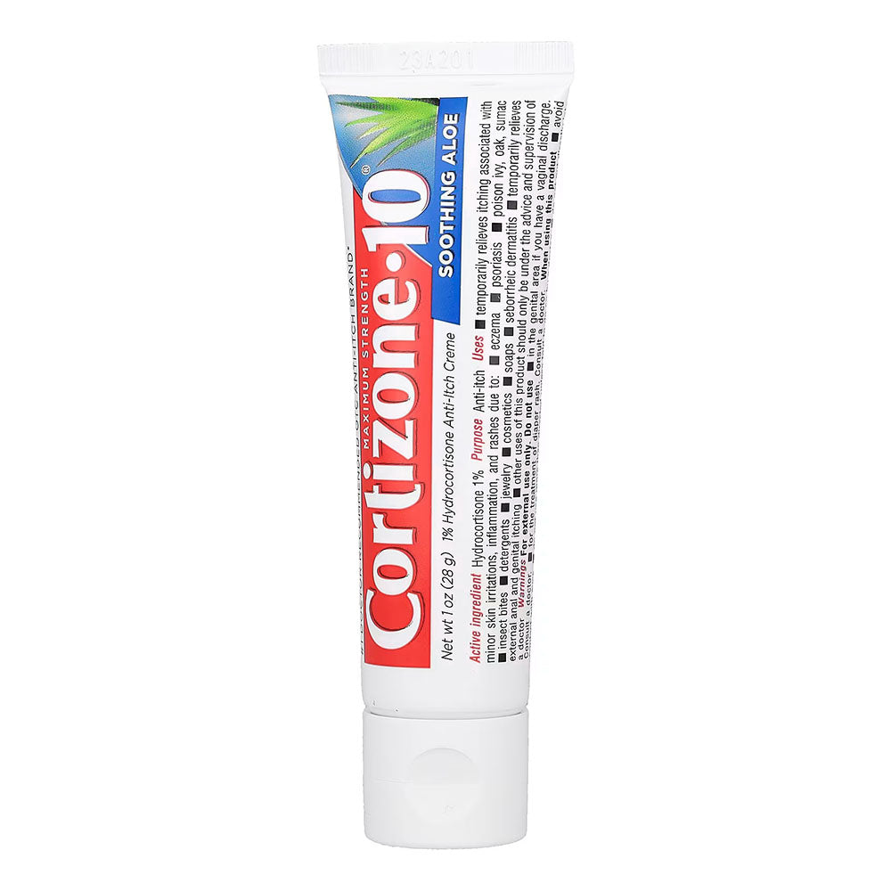 Cortizone 10 Maximum Strength Anti-Itch Cream With Soothing Aloe, 1% Hydrocortisone Creme, 1 Oz.