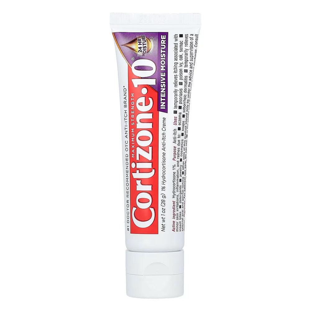 Cortizone 10 Maximum Strength Intensive Moisture Anti-Itch Cream, 1% Hydrocortisone, 1 Oz.