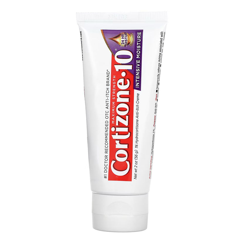 Cortizone 10 Maximum Strength Intensive Moisture Anti-Itch Cream, 1% Hydrocortisone, 2 Oz.