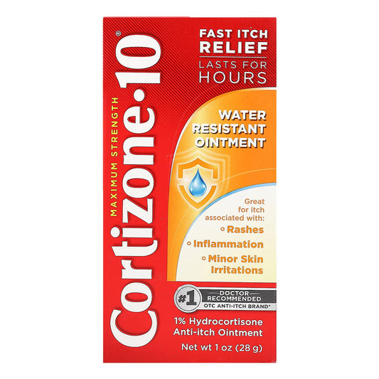 Cortizone-10, Water Resistant Anti-Itch Ointment, 1 Ounce