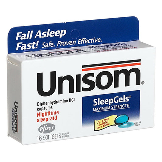 Unisom Sleep Gels Nighttime Sleep Aid Softgels -16 Each
