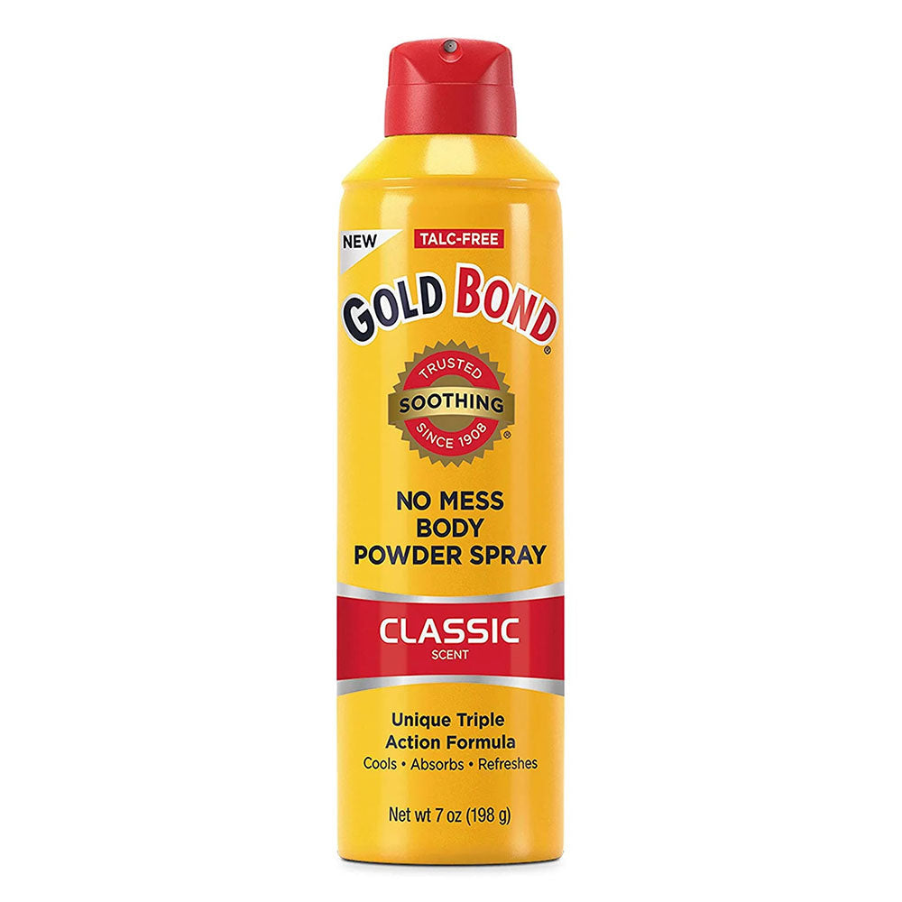 Gold Bond No Mess Talc-Free Body Powder Spray, 7 Oz, Classic Scent