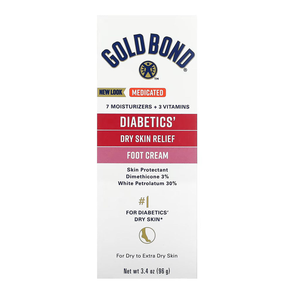 Gold Bond Diabetic Skin Relief Foot Cream 3.4 Oz