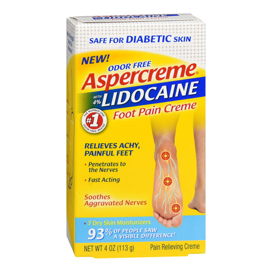 Aspercreme Lidocaine Diabetic Foot Creme - 4 Oz