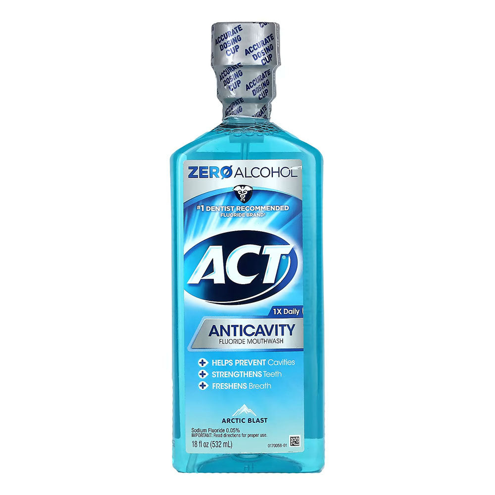 Act Anticavity Zero Alcohol Fluoride Mouthwash 18 Fl. Oz.