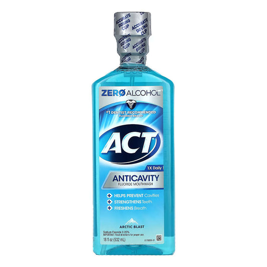 Act Anticavity Zero Alcohol Fluoride Mouthwash 18 Fl. Oz.