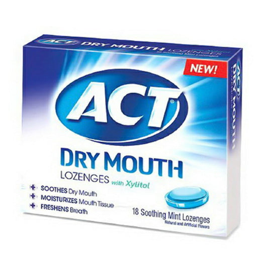 Act Total Care Dry Mouth Lozenges, Soothing Mint - 18 Ea