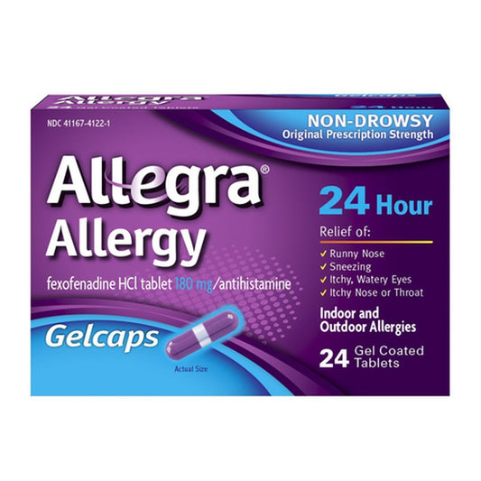 Allegra Indoor & Outdoor Allergy Relief Non Drowsy Tablets - 24 Ea