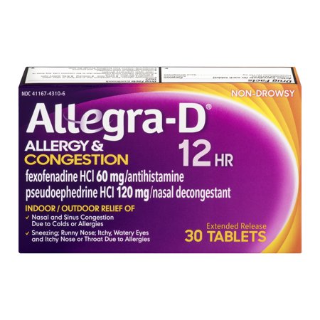 Allegra-D Allergy & Congestion 12 Hour - 30 CT