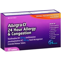 Allegra-D Allergy & Congestion Non-Drowsy Original Prescription Strength 24 Hour - 15 CT