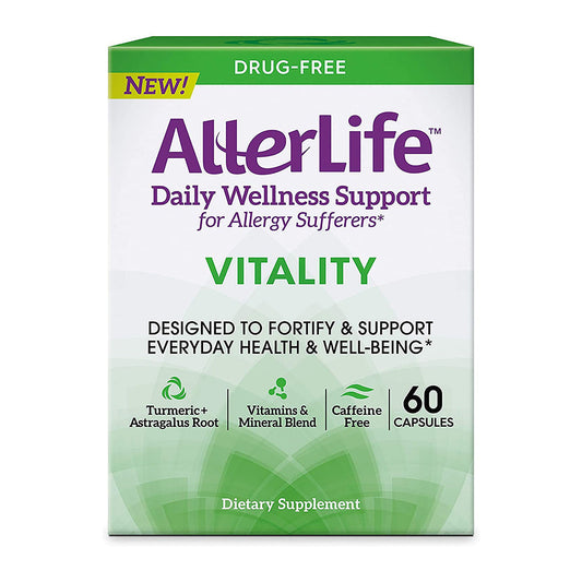 Allerlife Vitality Daily Allergy Supplements For Everyday Health Care& Well-Being - 60 Ct