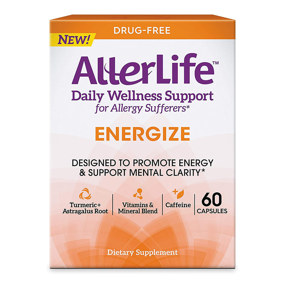 Allerlife Energize Capsules Daily Allergy Supplements & Energy Support - 60 Ct