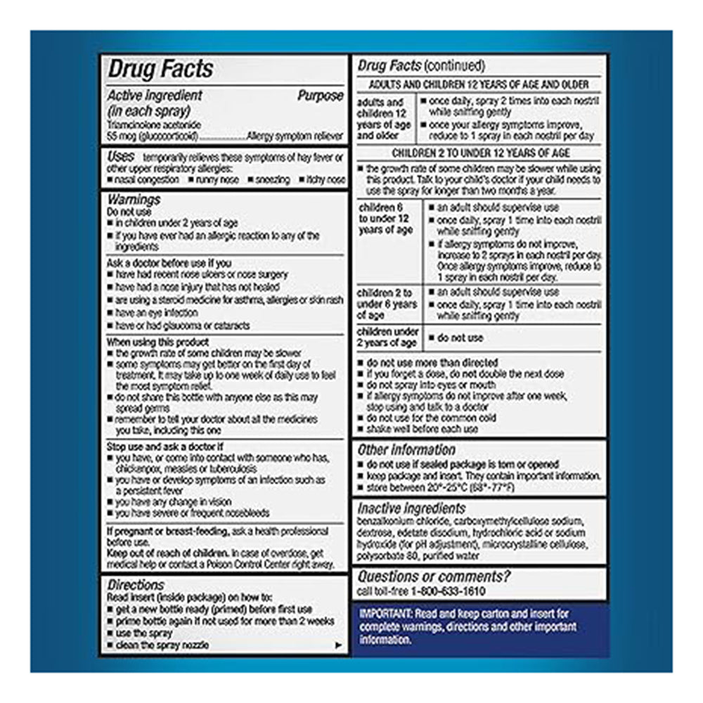 Nasacort Nasal Spray, 240 Ct