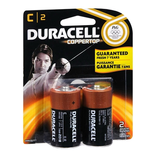 Duracell Coppertop C Alkaline Batteries 1.5 Volt 2 Each