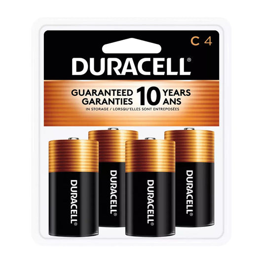 Duracell Coppertop Alkaline Batteries C 4 Ea
