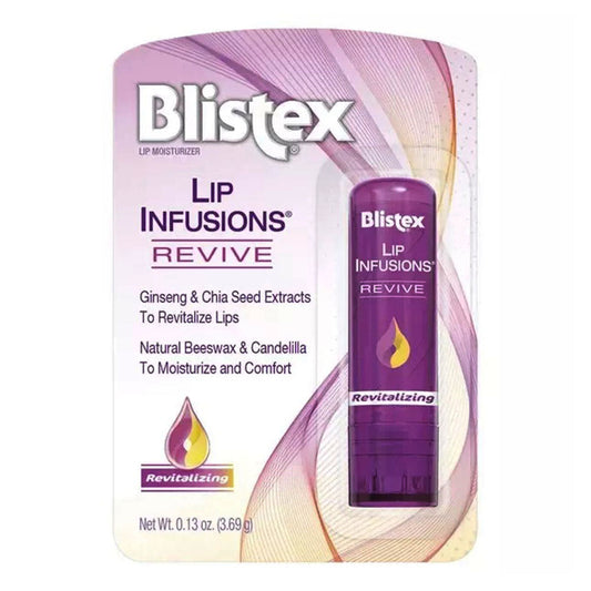 Blistex Lip Infusions Revive Lip Moisturizer, Chia Seed, Ginseng, 0.13 Oz
