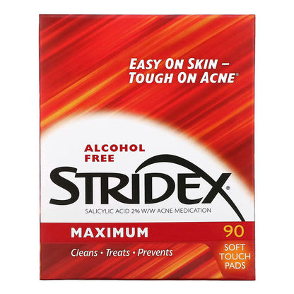Stridex Medicated Acne Pads, Maximum, 90 Count??+???? Facial Cleansing Wipes