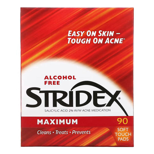 Stridex Medicated Acne Pads, Maximum, 90 Count??+???? Facial Cleansing Wipes