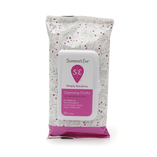 Summer'S Eve Simply Sensitive Ph Balanced Cleansing Cloths - 32 Ea