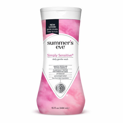 Summer'S Eve Simply Sensitive Daily Gentle All Over Feminine Body Wash, 15Fl Oz