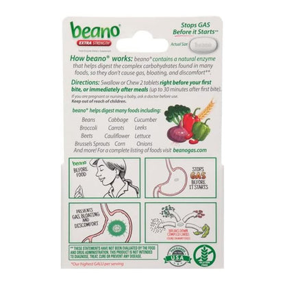 Beano Ultra 800, Gas Prevention And Digestive Enzyme Supplement, 100 Count