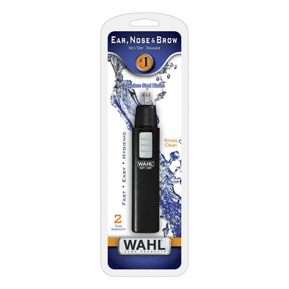 Wahl Ear, Nose & Brow Wet/Dry Battery Trimmer, Black 1 Ea