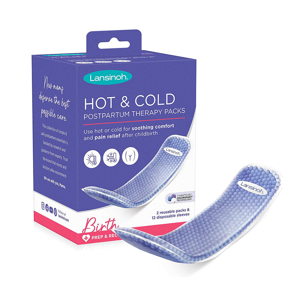 Lansinoh Hot And Cold Pads For Postpartum Essentials, Purple, 2 Count