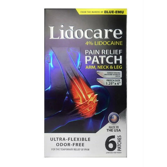 Blue-Emu Lidocare Arm Neck And Leg Pain Relief Patch, 6 Count