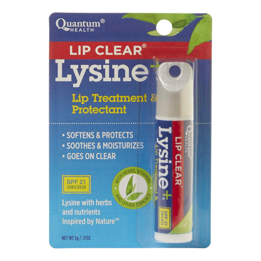 Quantum Lip Clear Lysine + Lip Treatment & Protectant Spf 21, 0.17 Oz