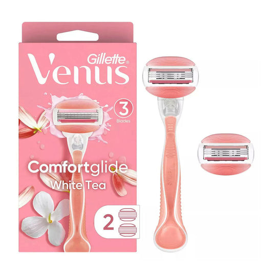 Gillette Venus Comfortglide White Tea Women'S Razor - 1 Handle + 2 Refills