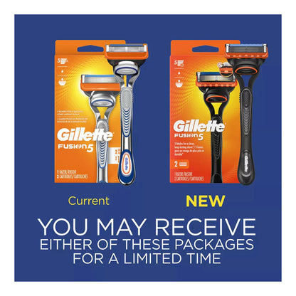 Gillette Fusion5 Razor For Men, Handle + 2 Razor Blade Refills