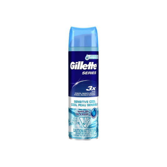 Gillette Series Sensitive Cool Men'S Shaving Gel, 7 Oz