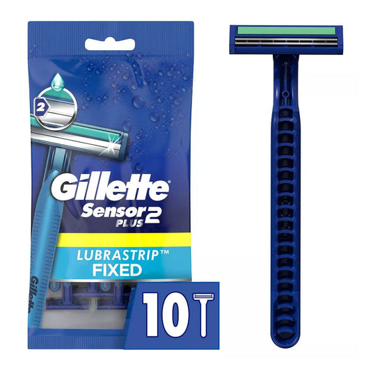 Gillette Sensor2 Plus Men'S Disposable Razors, 10 Count