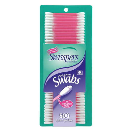 Swisspers Double Tipped Cotton Swabs 500 Ea