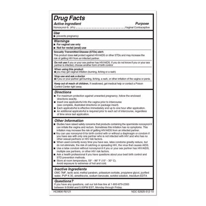 Vcf Vaginal Contraceptive Gel Pre-Filled Applicators 10 Ea