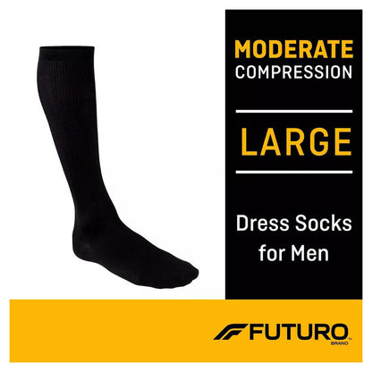 Futuro Men'S Dress Socks - Black - Moderate