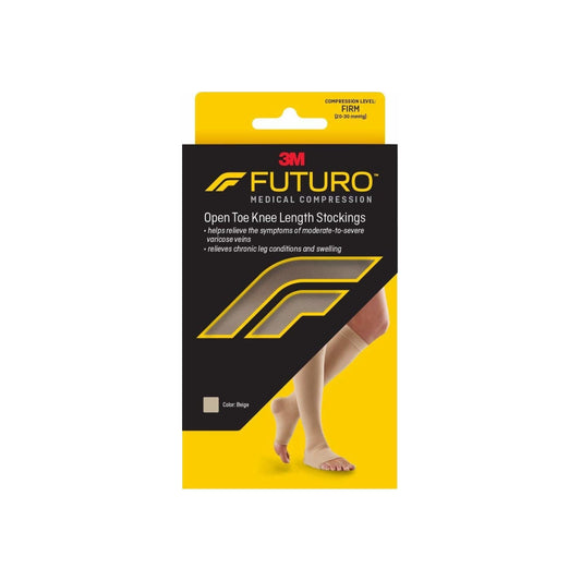 Futuro Therapeutic Knee Length Stockings Open Toe Firm