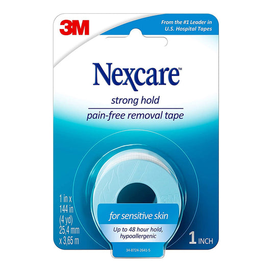 Nexcare Strong Yet Pain Free Tape, Tears Easily, For Sensitive Skin, 1 Roll