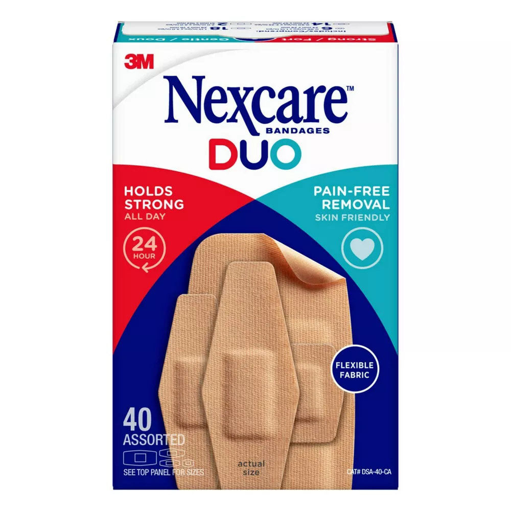 Nexcare Duo Bandages, Painless Removal, Strong Adhesive Bandages
