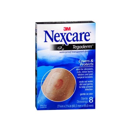 Nexcare Tegaderm Transparent Dressings 2-3/8 Inches X 2-3/4 Inches 8 Each